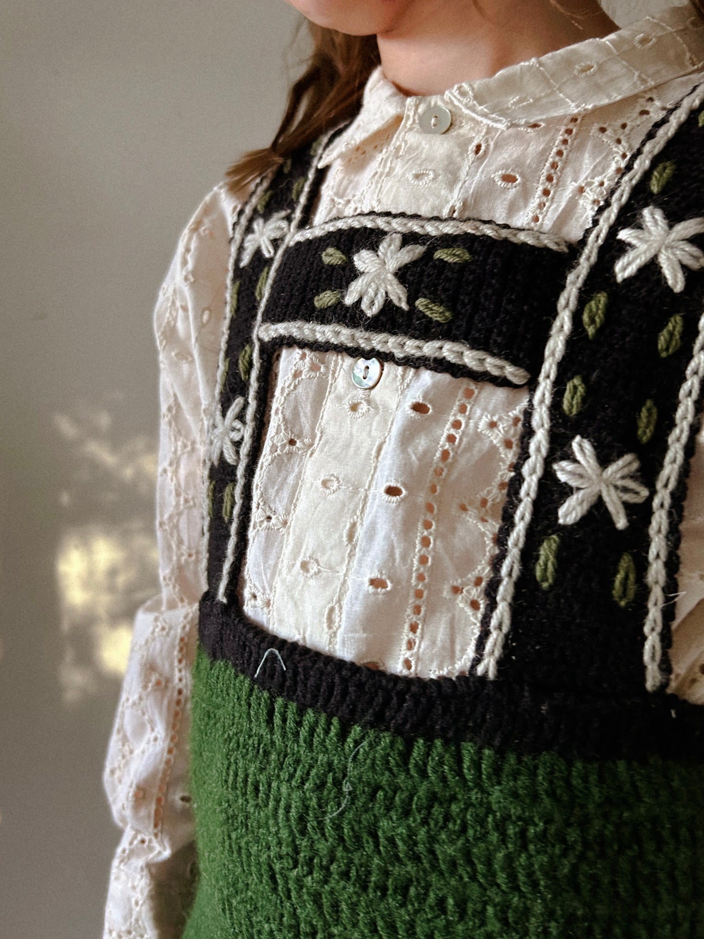 Vintage Woolen German Dress