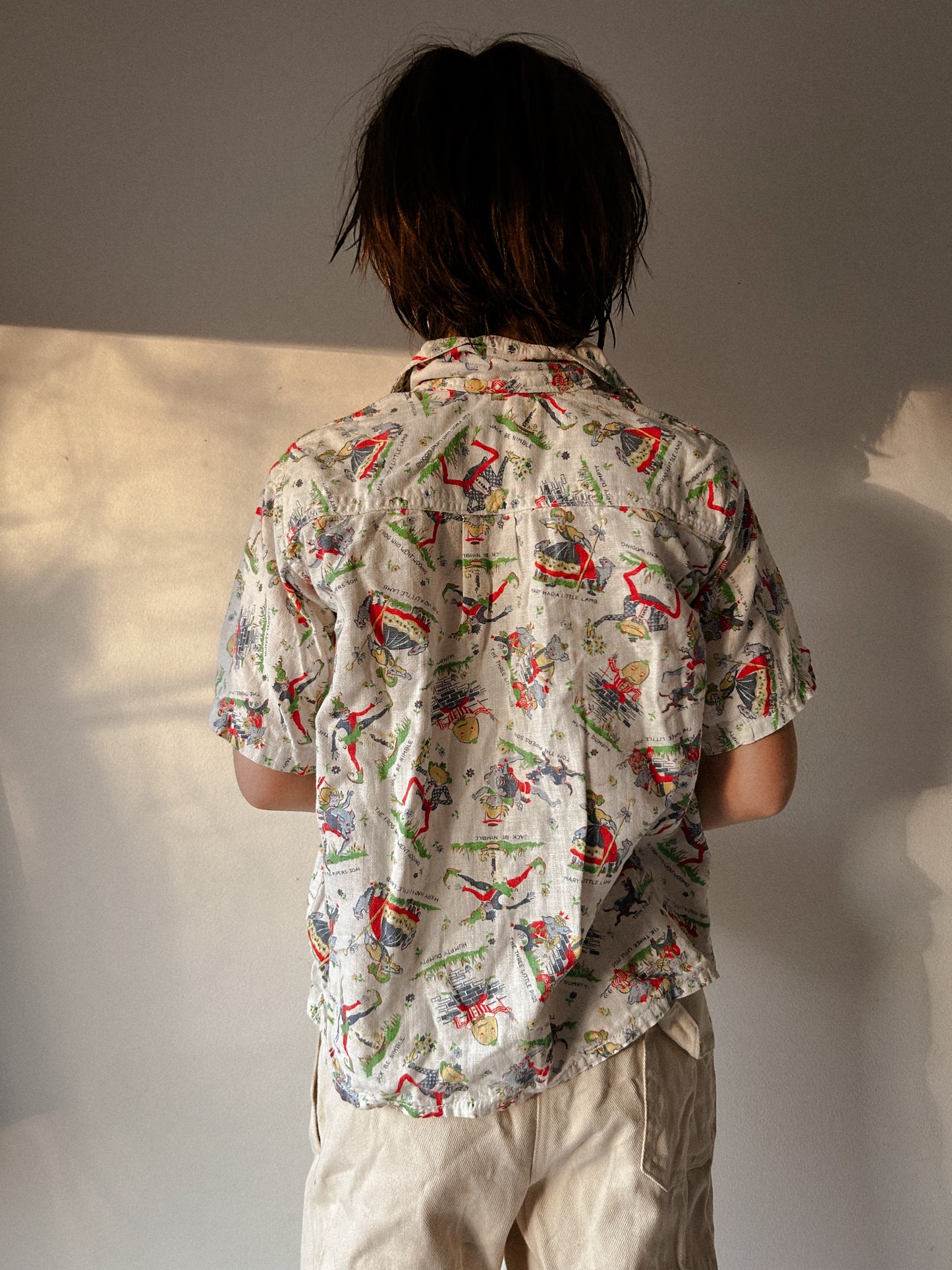 Novelty Print Button Up
