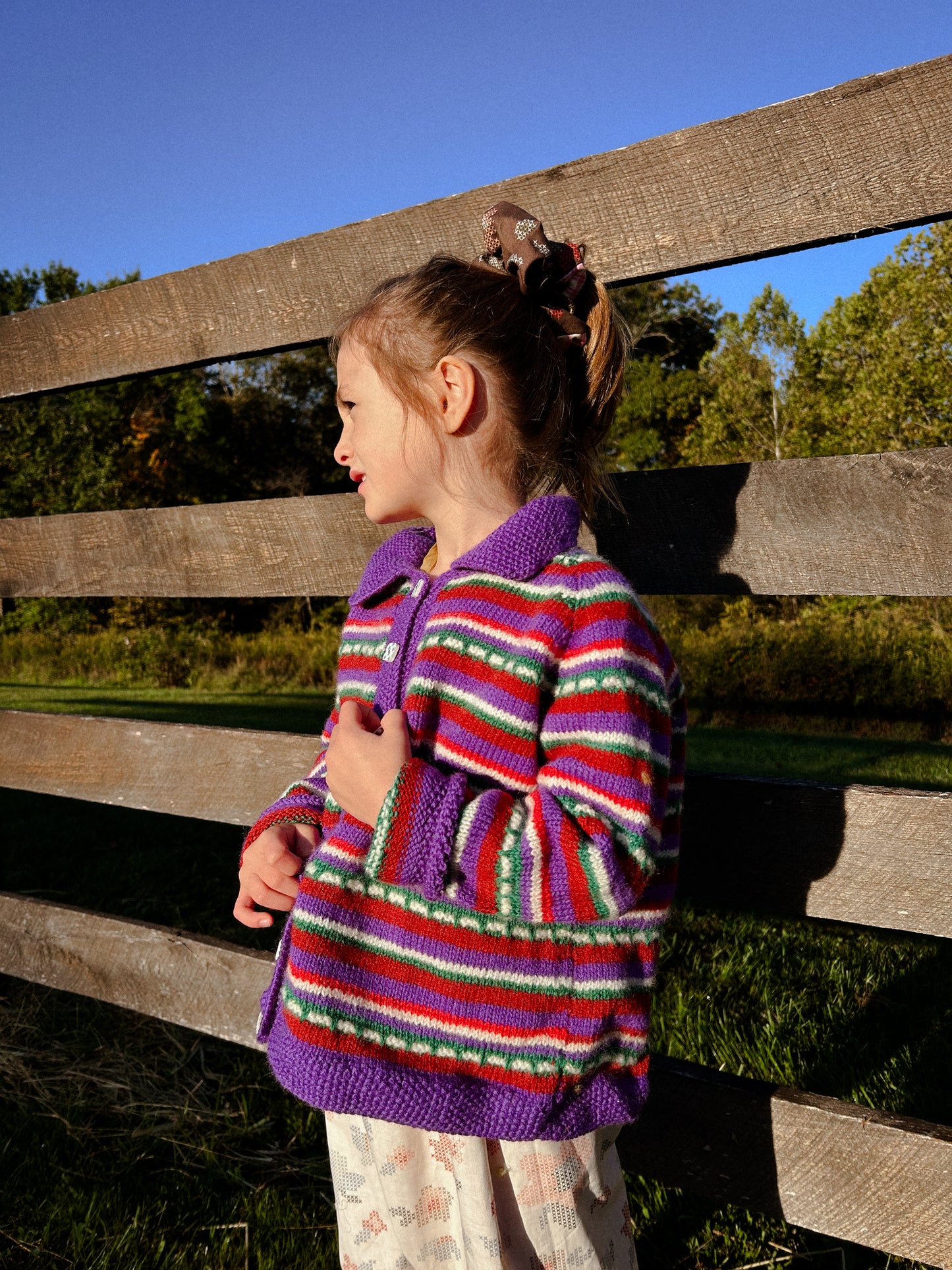 Handmade Striped Cardigan Sweater