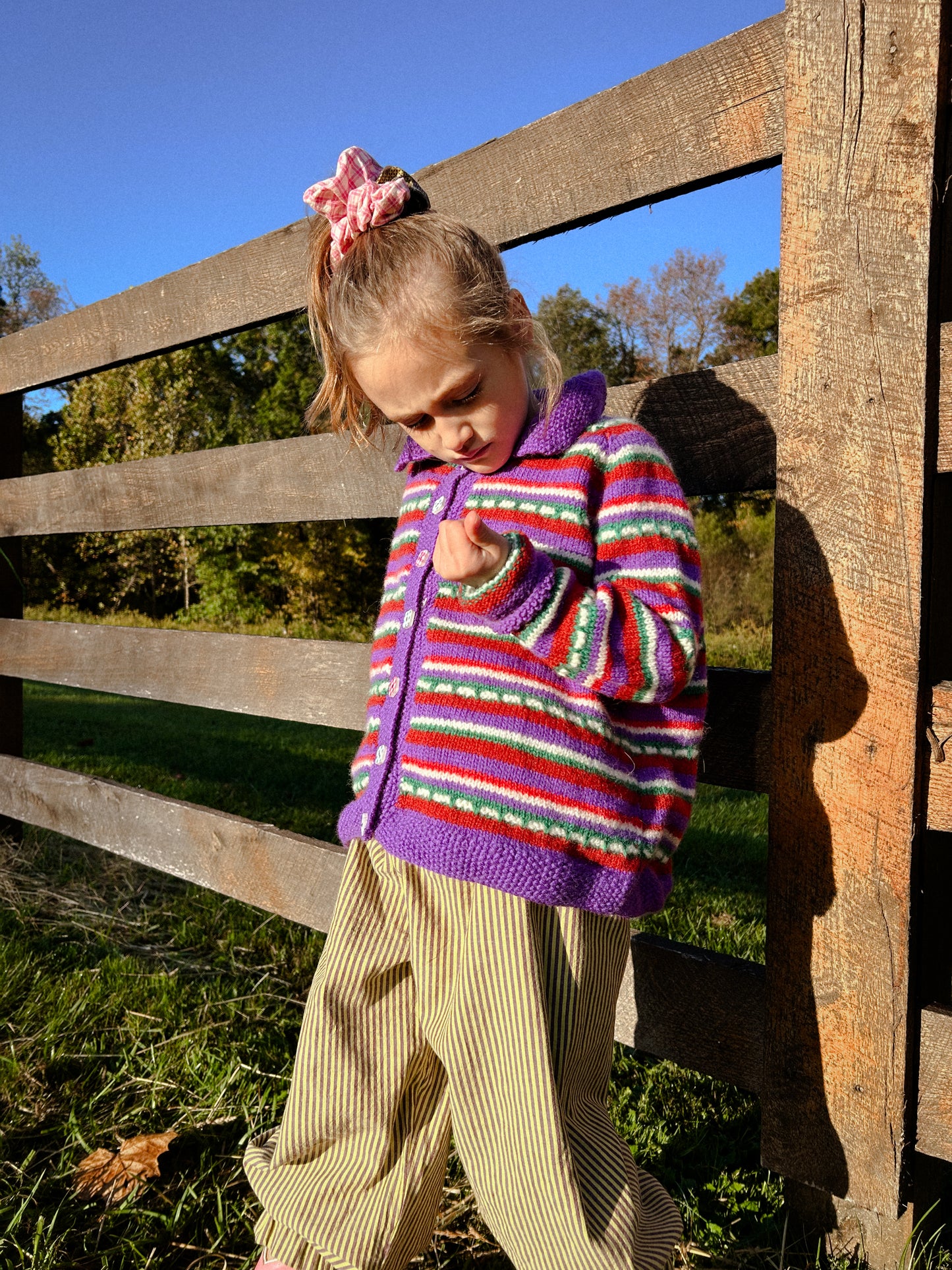 Handmade Striped Cardigan Sweater