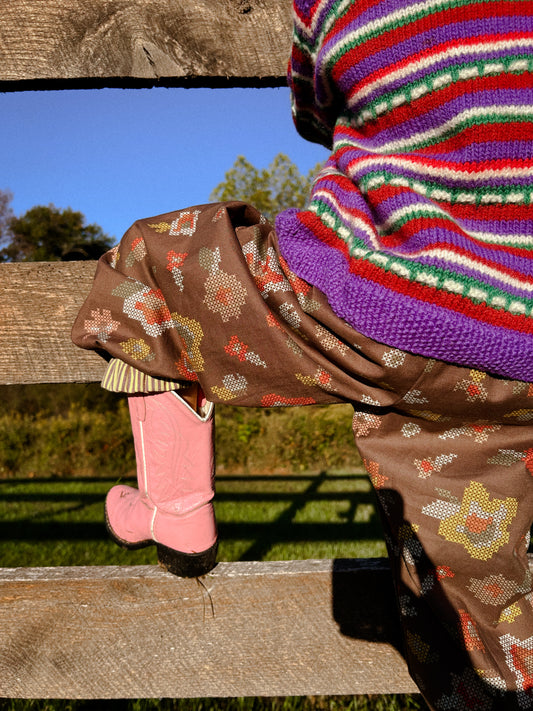 Ballet Pant in Mud & Circus Stripes