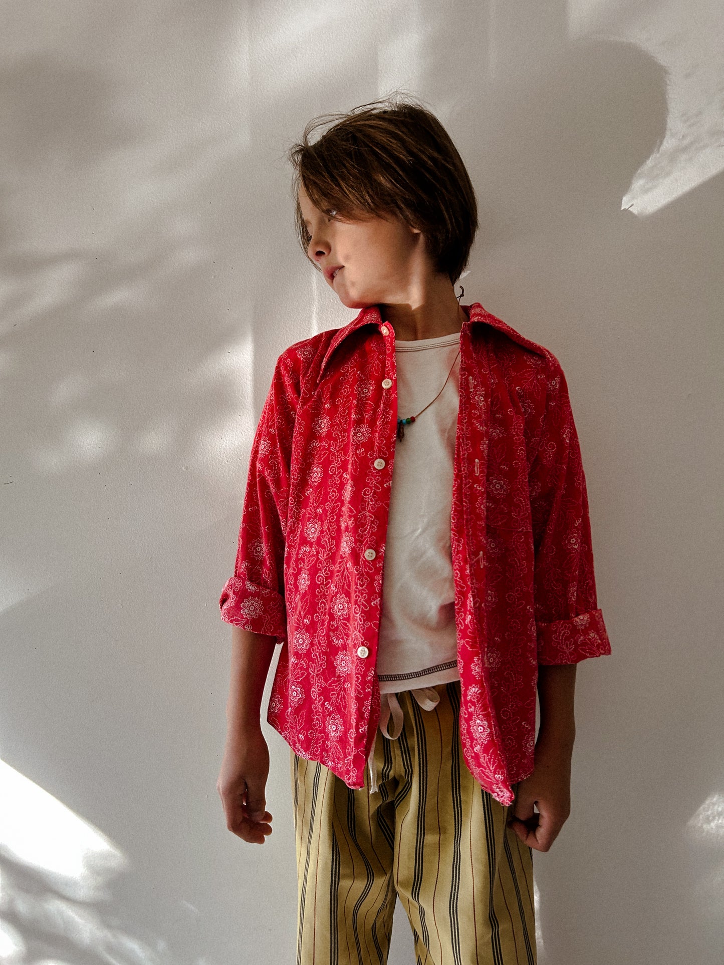 70s Floral Button Up