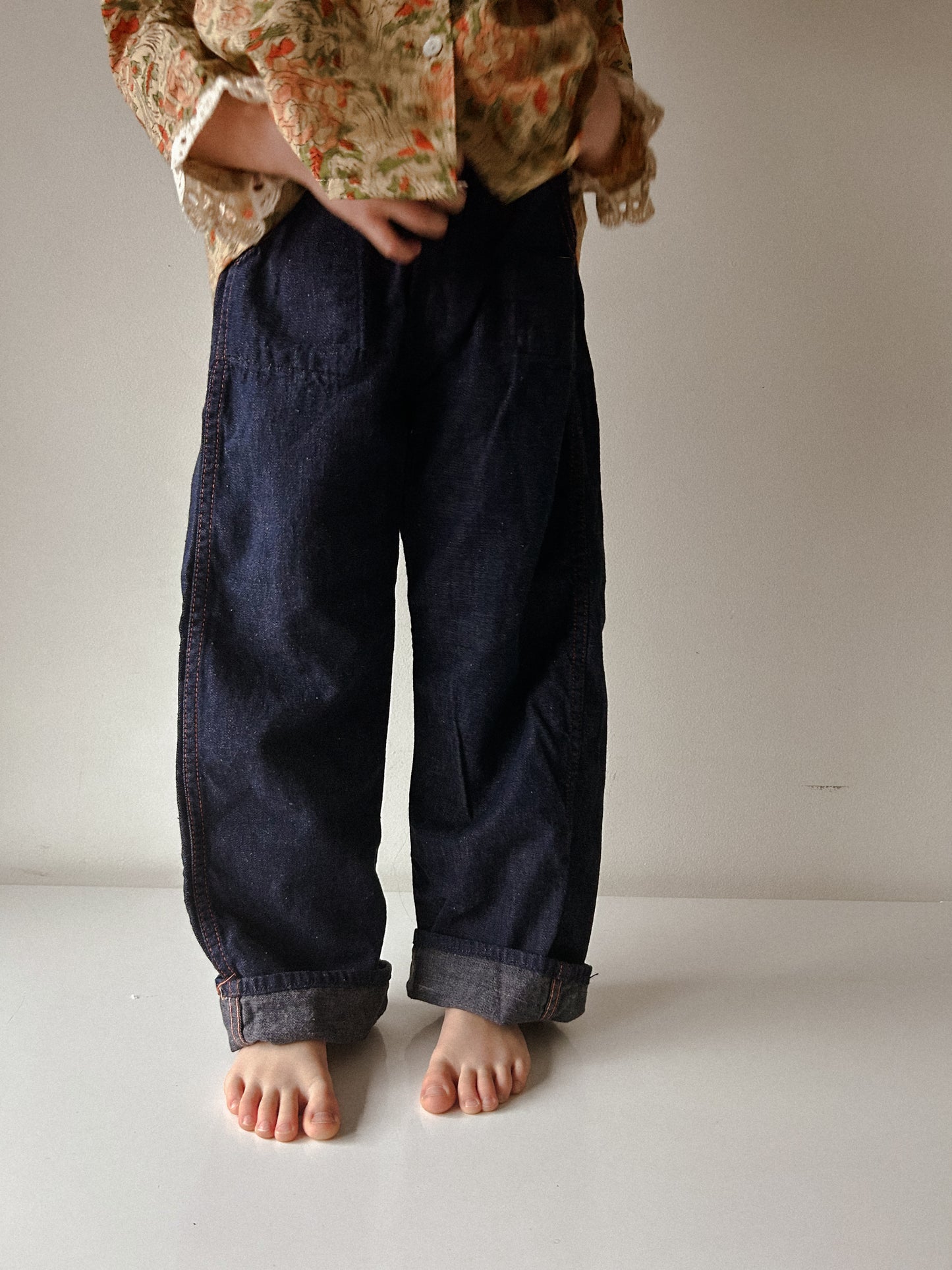 50s elastic waist denim