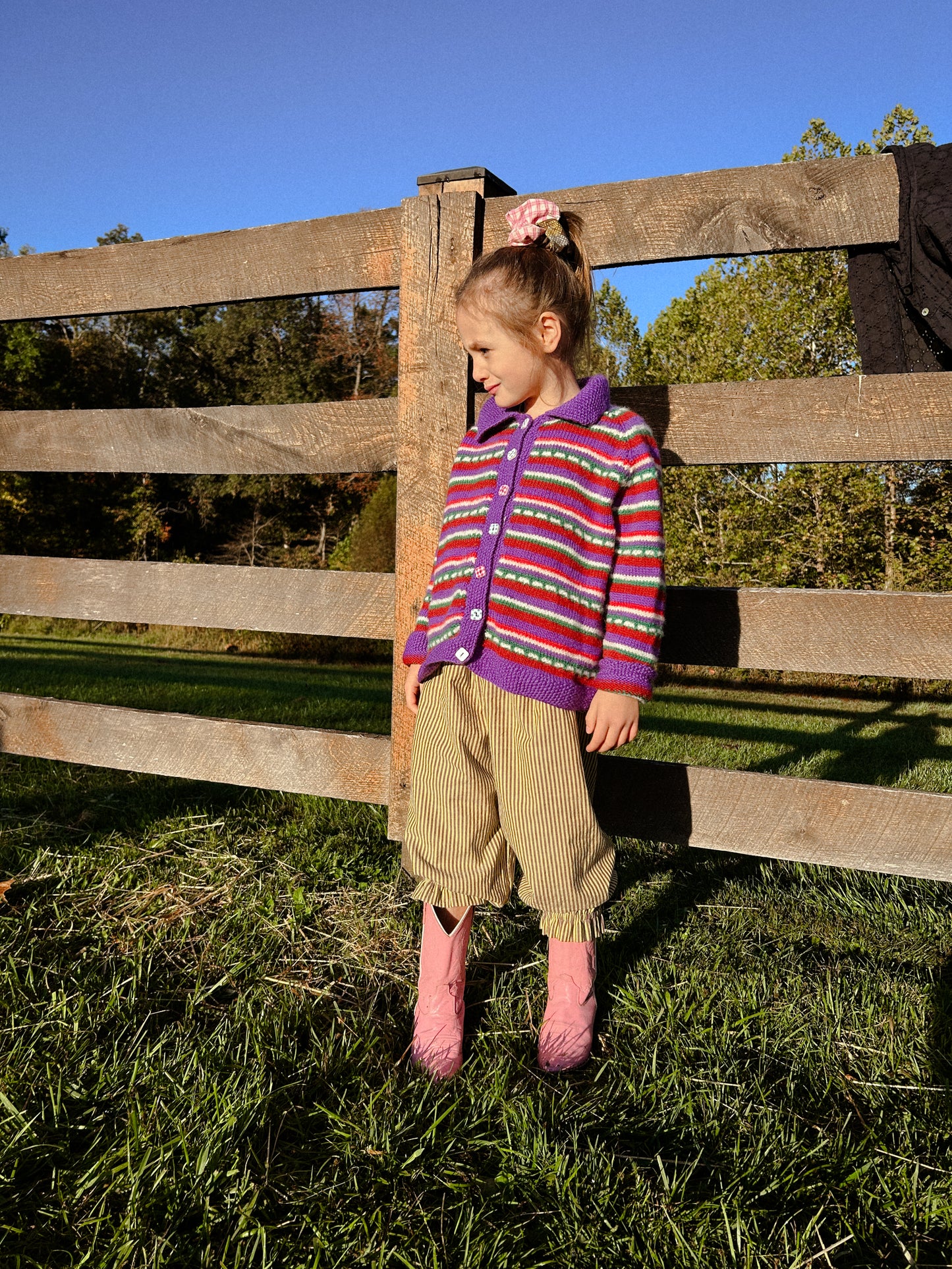 Handmade Striped Cardigan Sweater