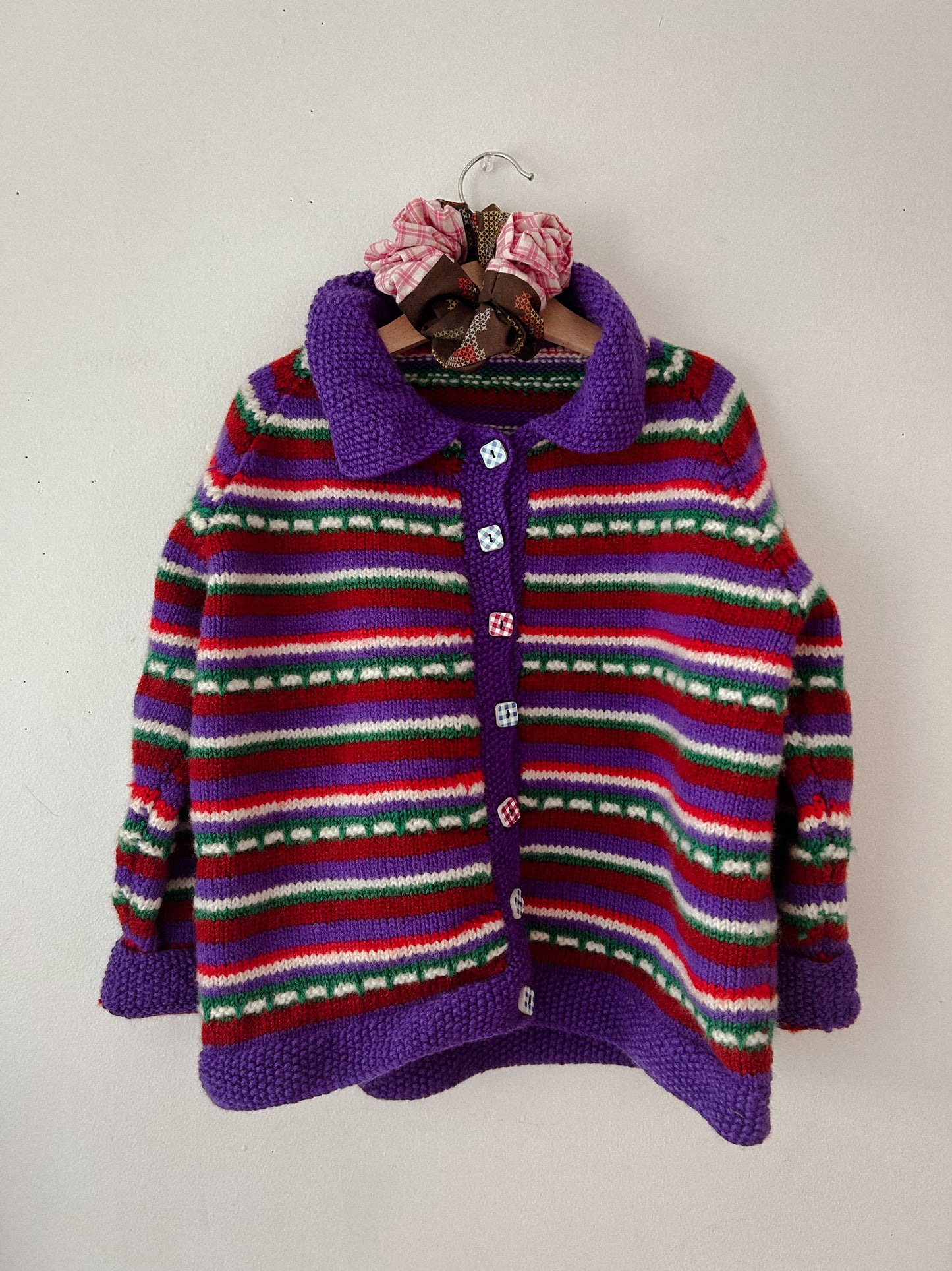 Handmade Striped Cardigan Sweater