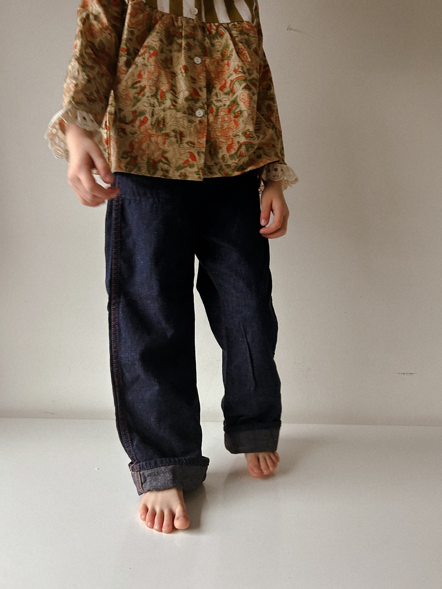 50s elastic waist denim