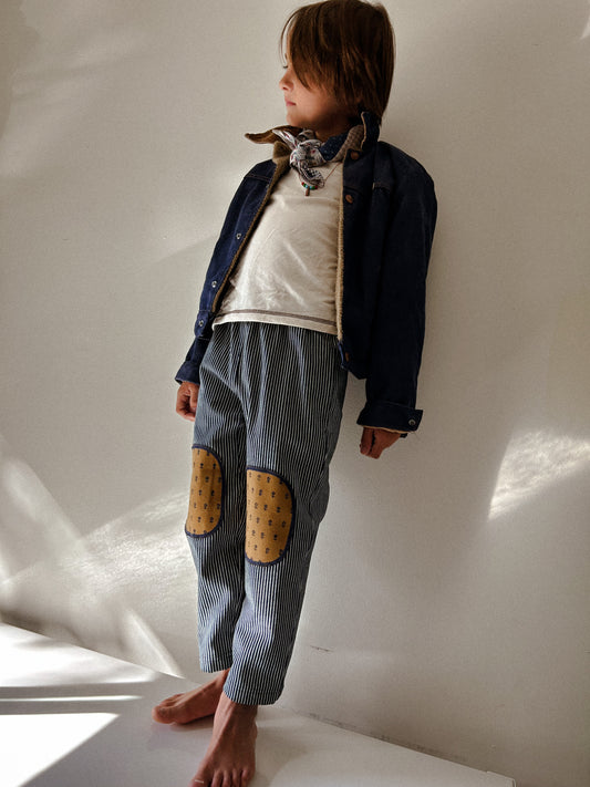 Mountain Pant in Railroad & Brown Ditsy Floral