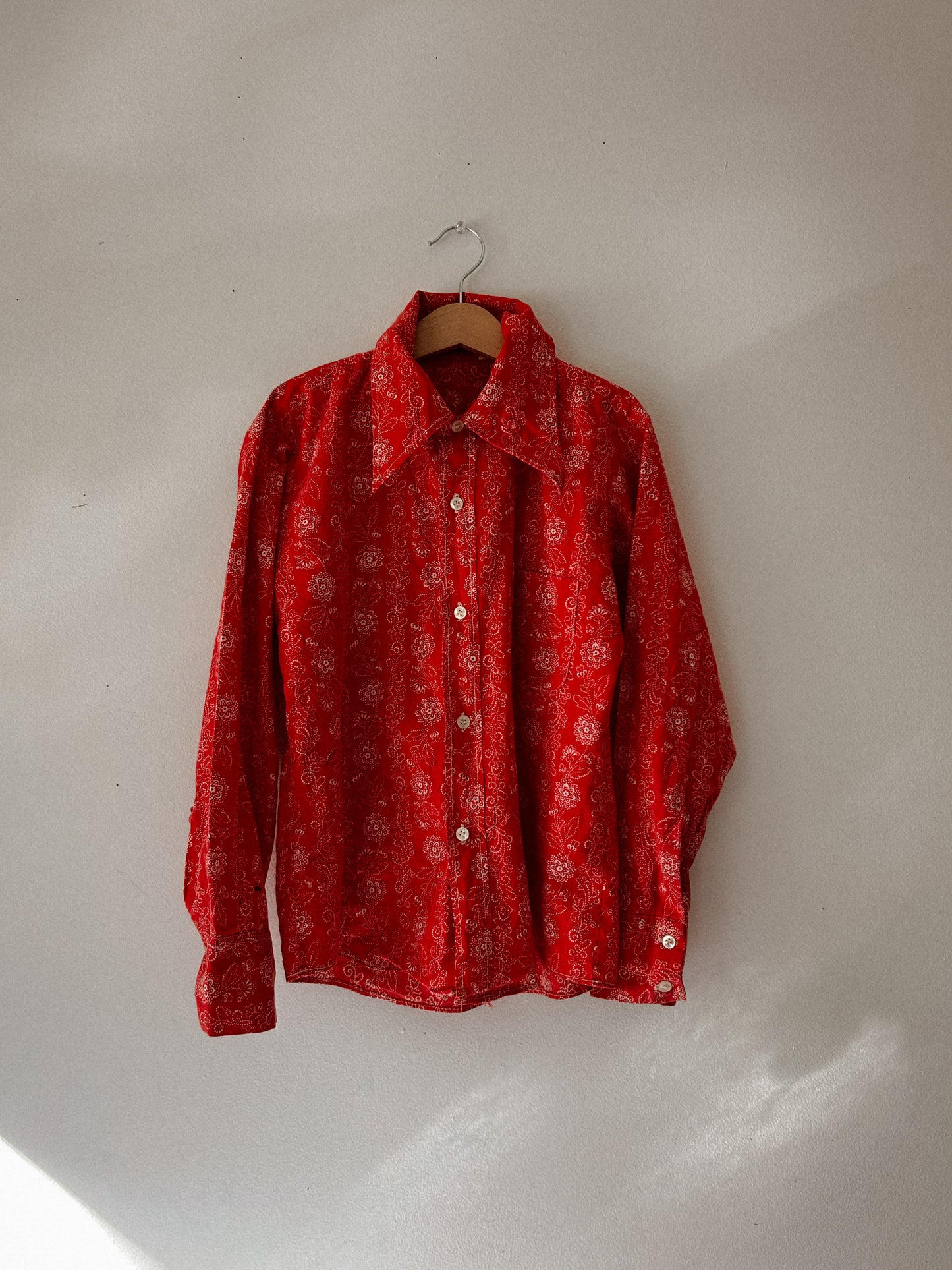 70s Floral Button Up