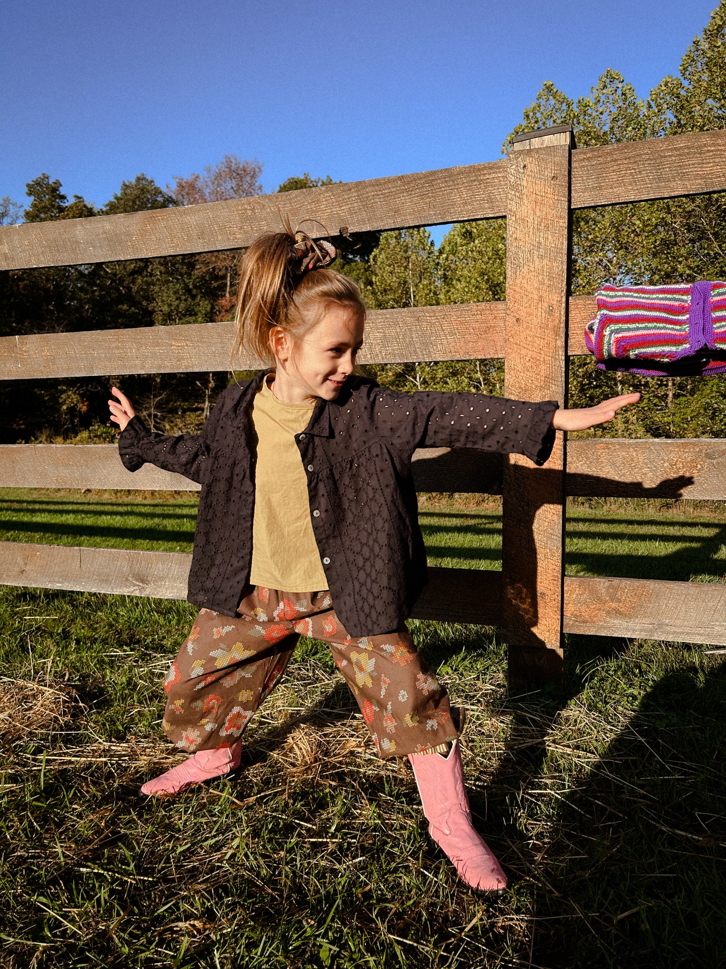 Ballet Pant in Mud & Circus Stripes