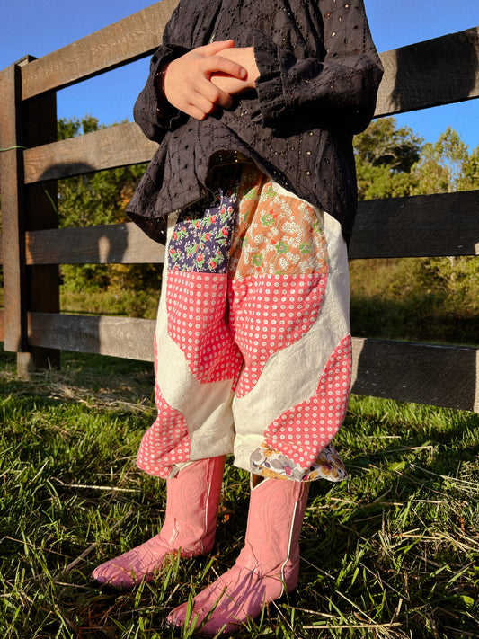 Patchwork Reversible Joggers