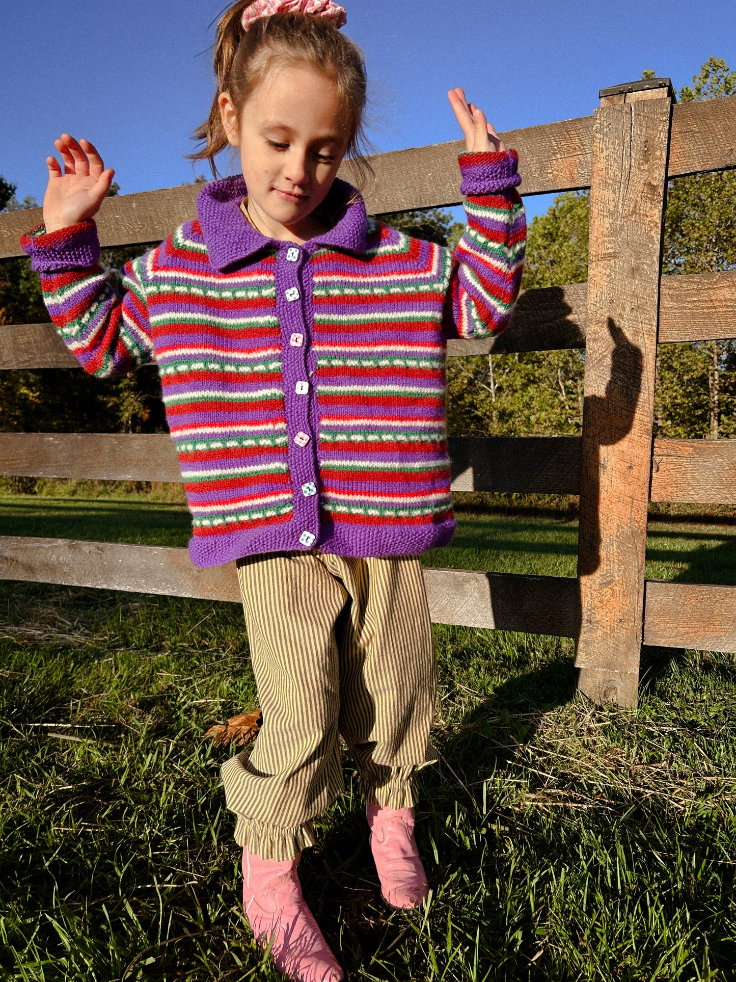Ballet Pant in Mud & Circus Stripes
