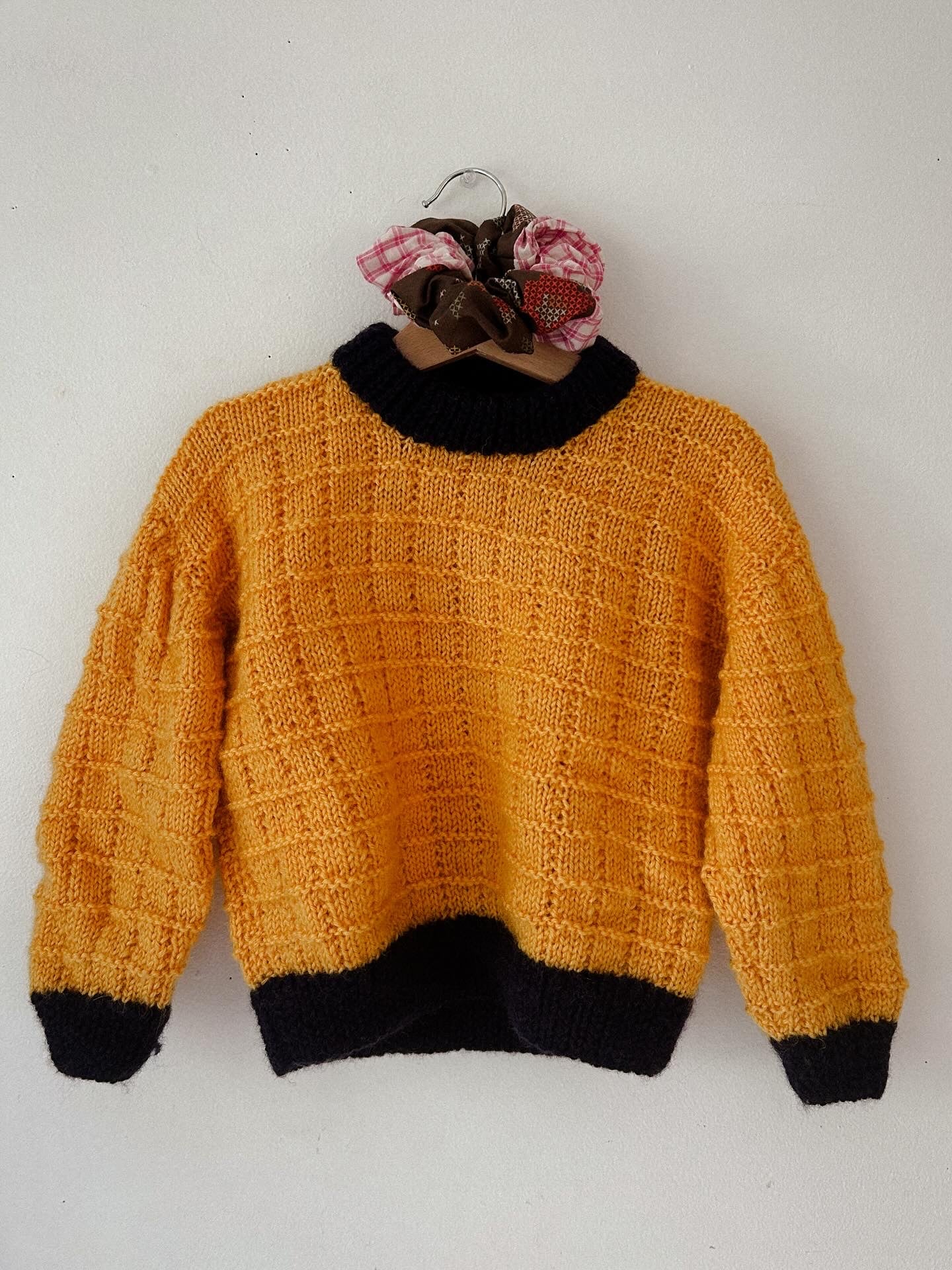 Handmade Gold & Navy Crew