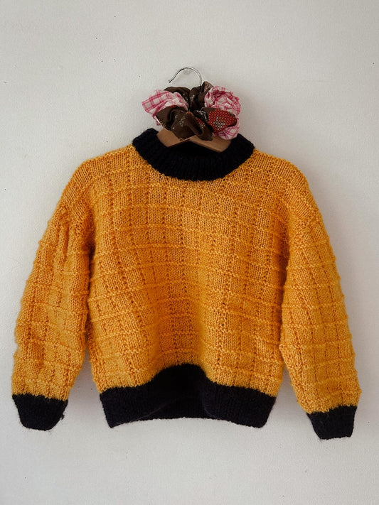 Handmade Gold & Navy Crew