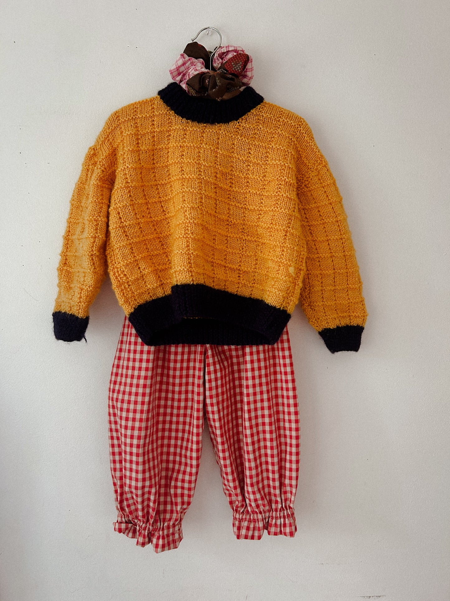 Handmade Gold & Navy Crew