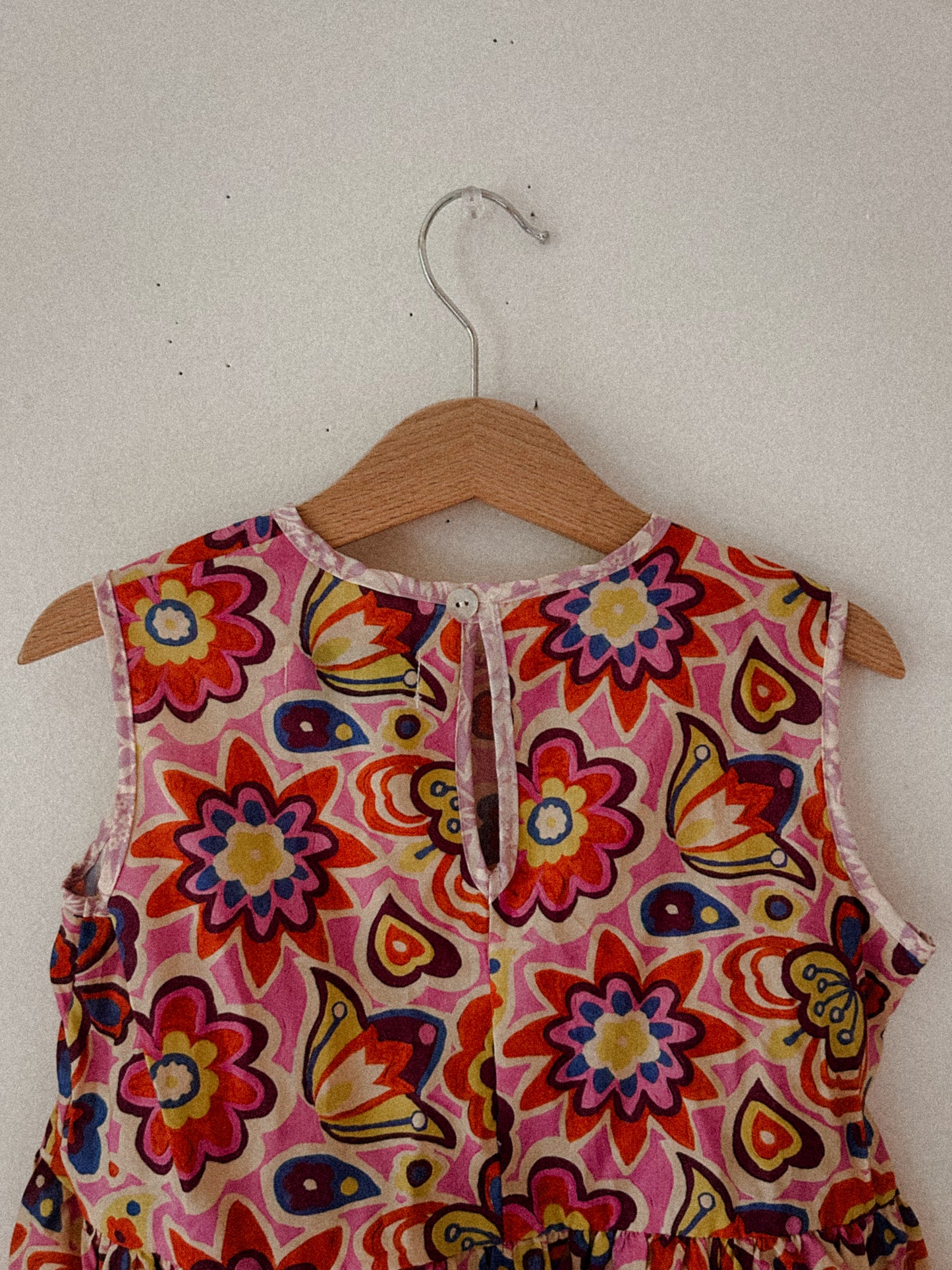 Hopscotch Dress in Flower Power Pink