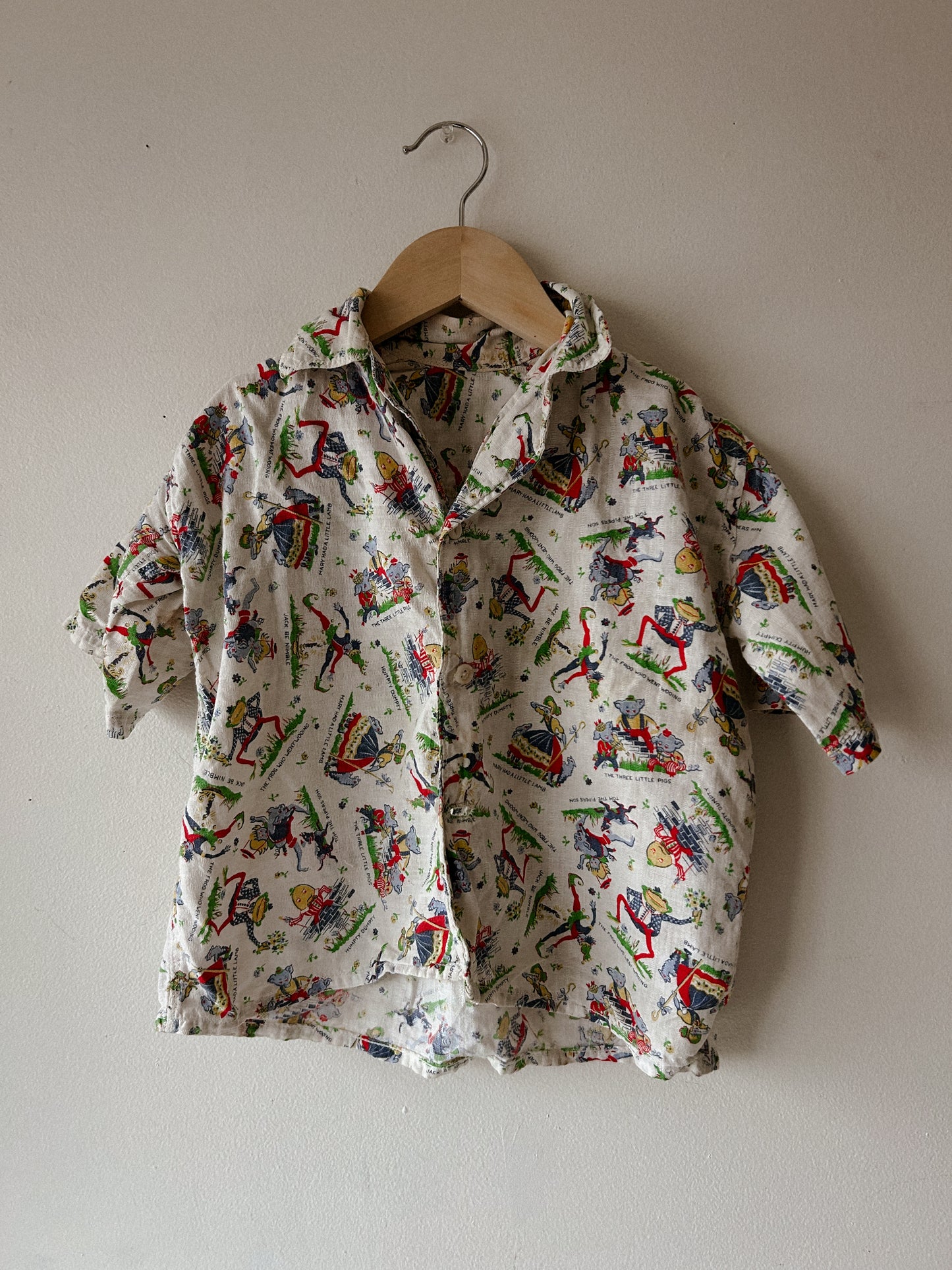 Novelty Print Button Up