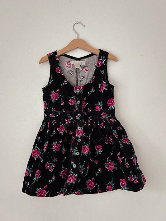 90s Floral Pinafore
