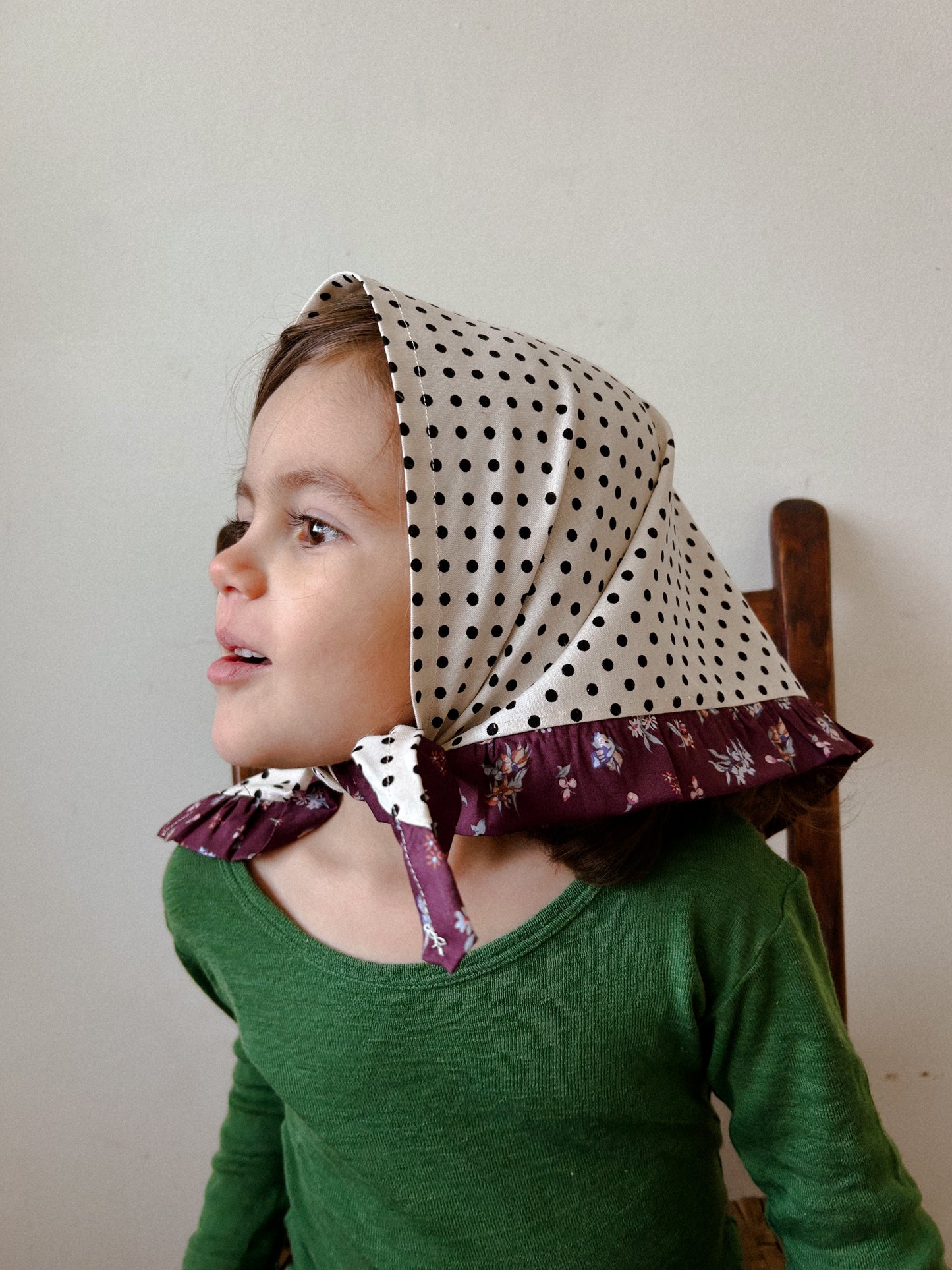 Winter Ruffle Trim Bandana