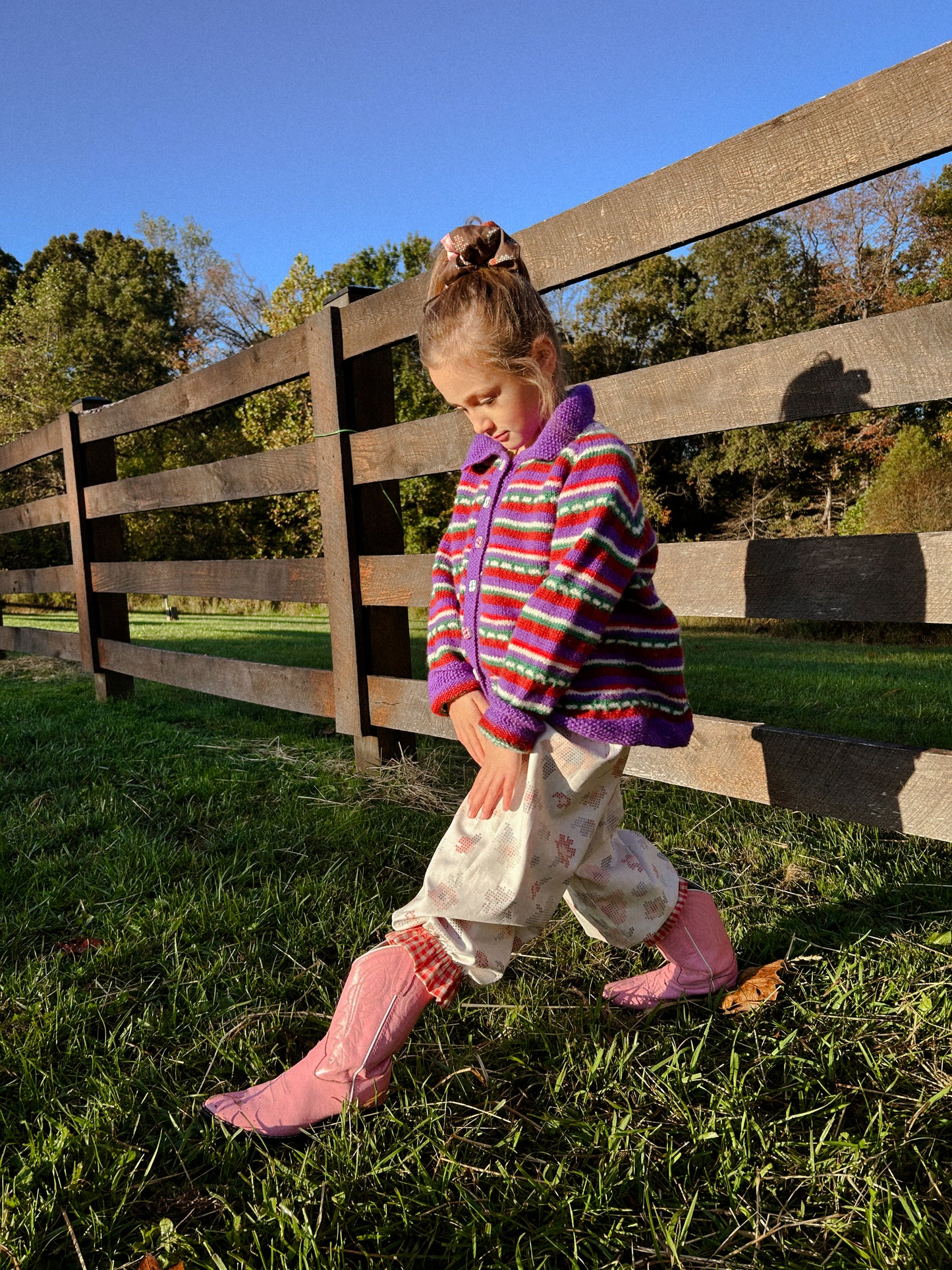 Ballet Pant in Winter White & Picnic Check