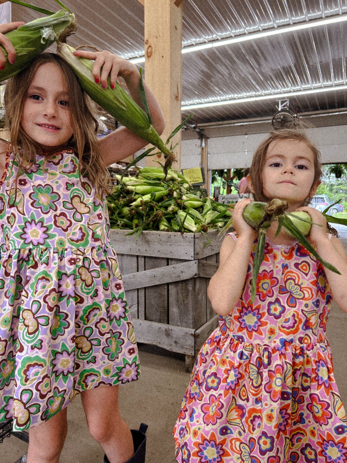 Hopscotch Dress in Flower Power Lavender