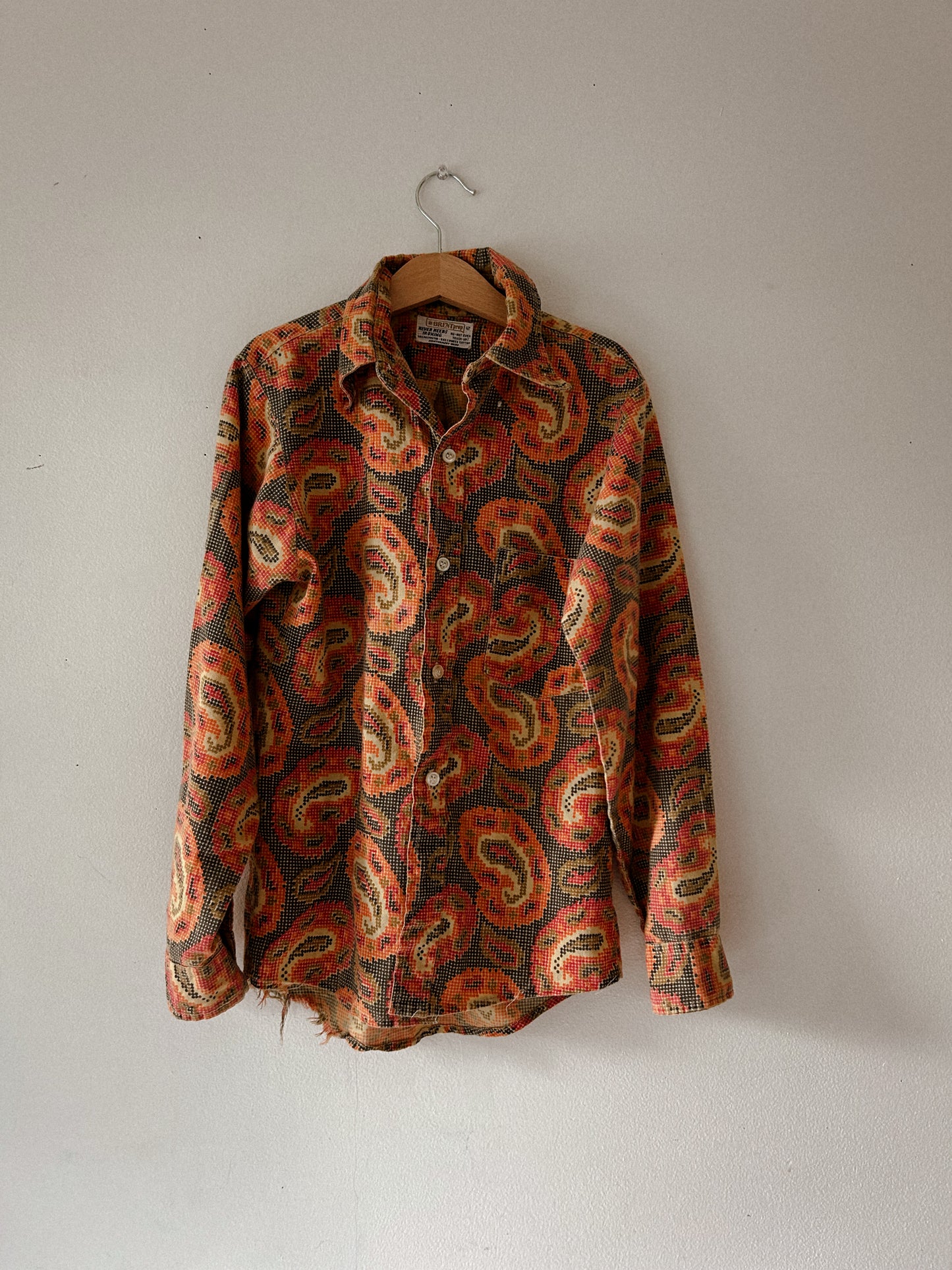 70s paisley button up