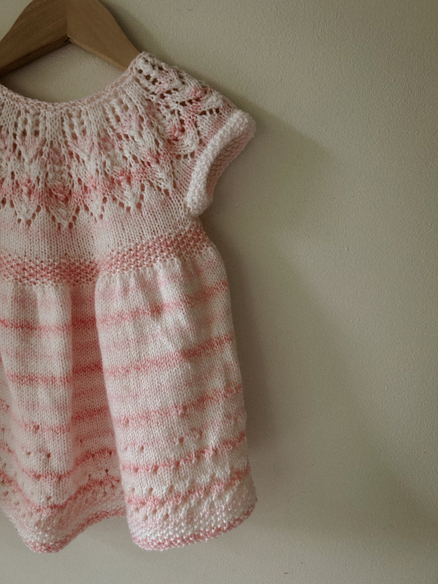 Pink and white Handmade Dress