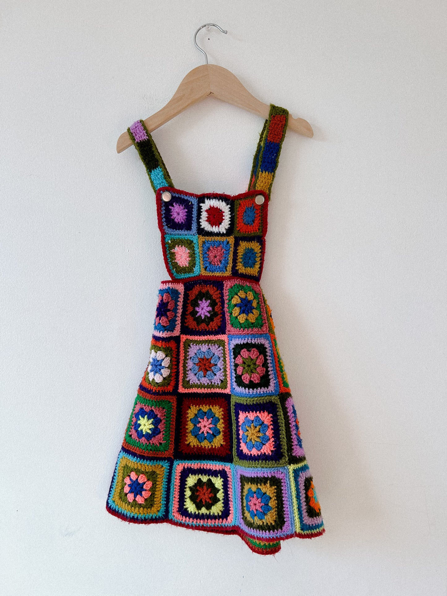 70's Crochet Pinafore Girl