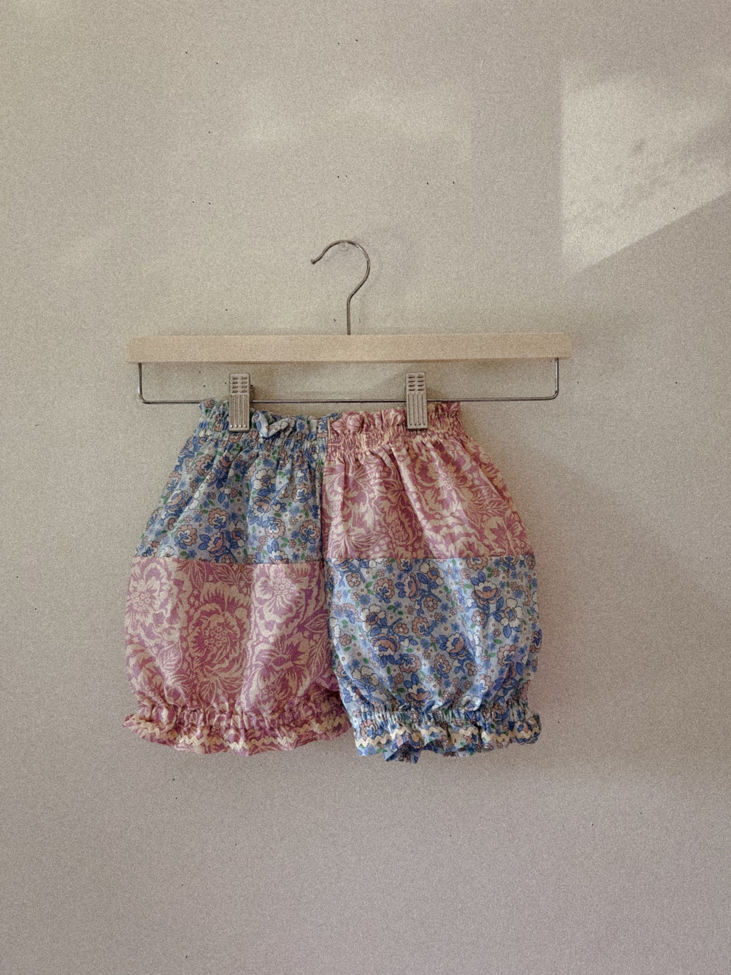 Ballet Shortie in Azul + Lavender Rose Patchwork