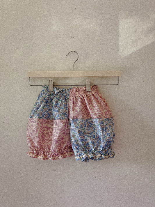 Ballet Shortie in Azul + Lavender Rose Patchwork