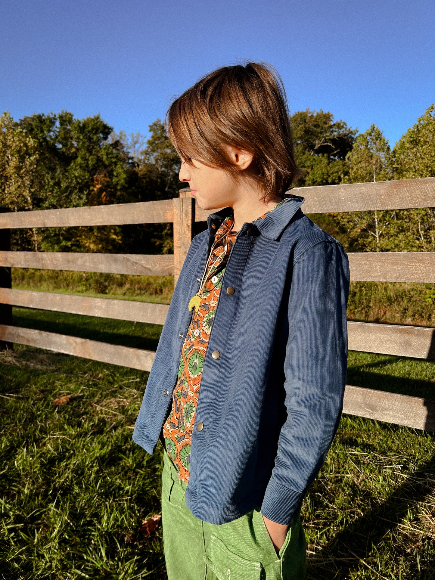 Hill Jacket in Marine Cord