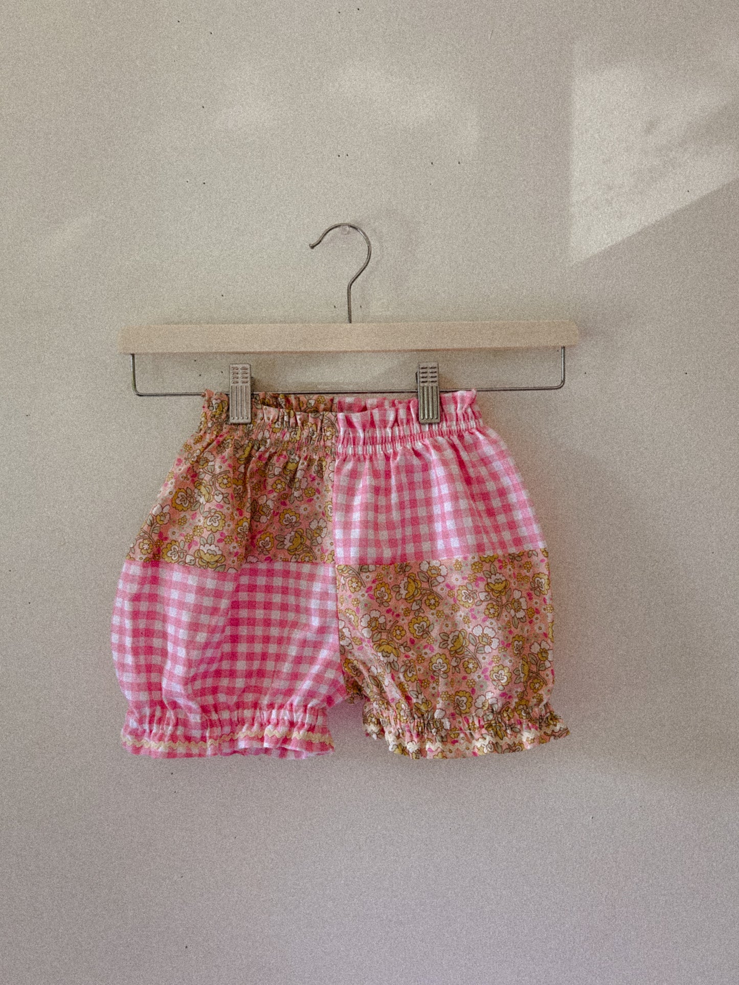 Ballet Shortie in Pink Check + Sherbert