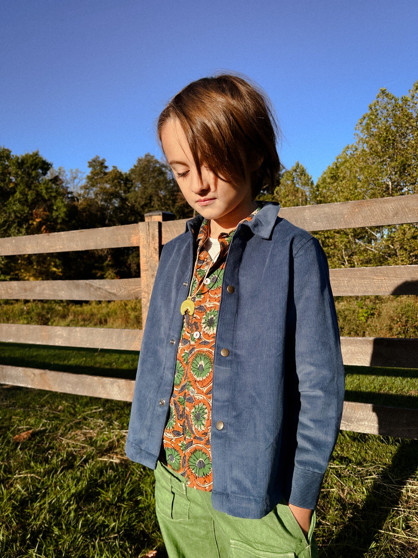 Hill Jacket in Marine Cord