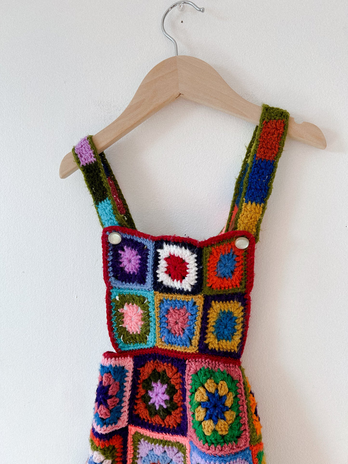 70's Crochet Pinafore Girl