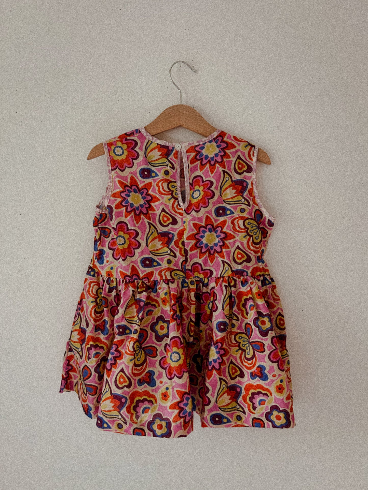 Hopscotch Dress in Flower Power Pink