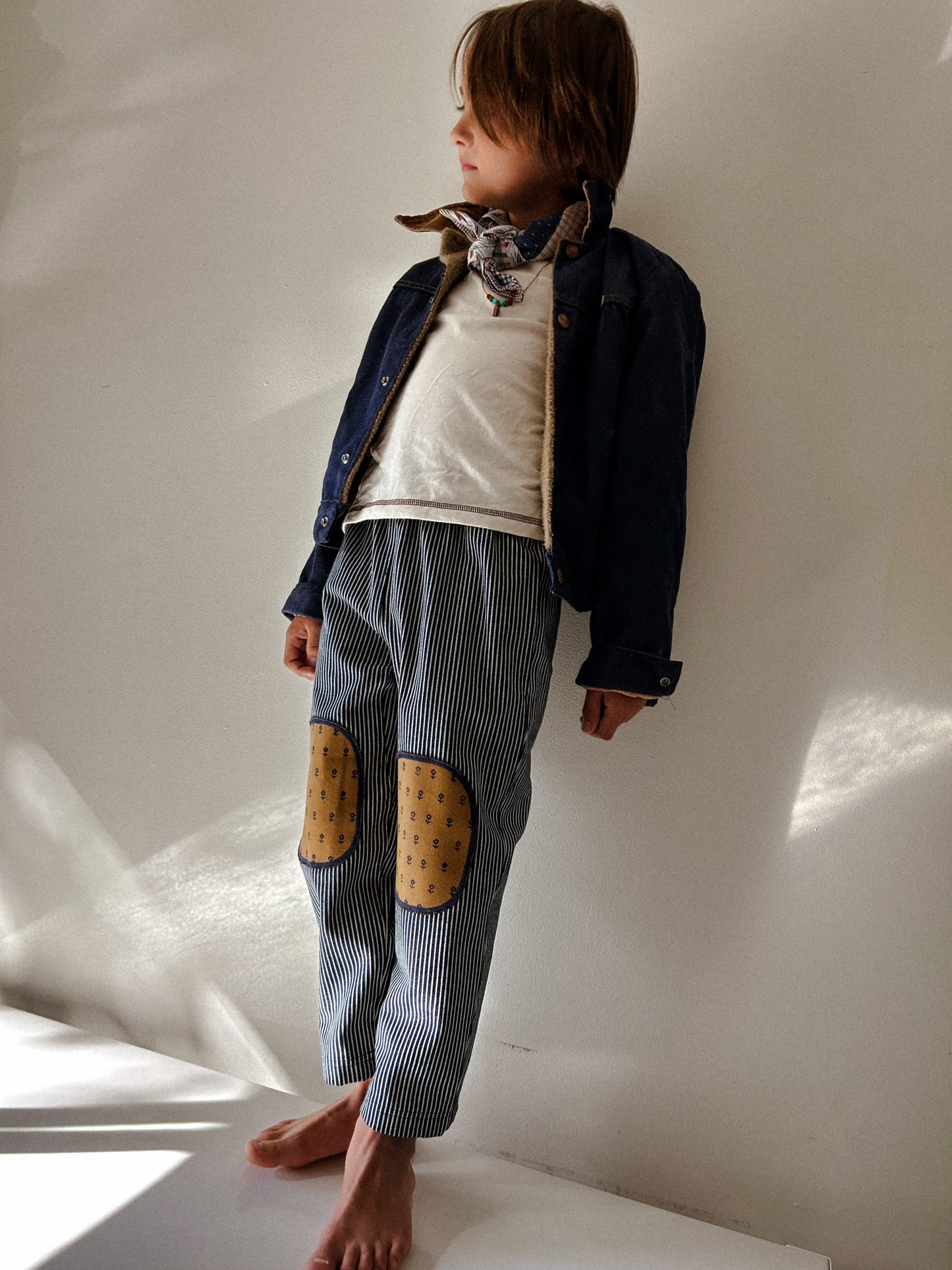 Mountain Pant in Railroad & Brown Ditsy Floral