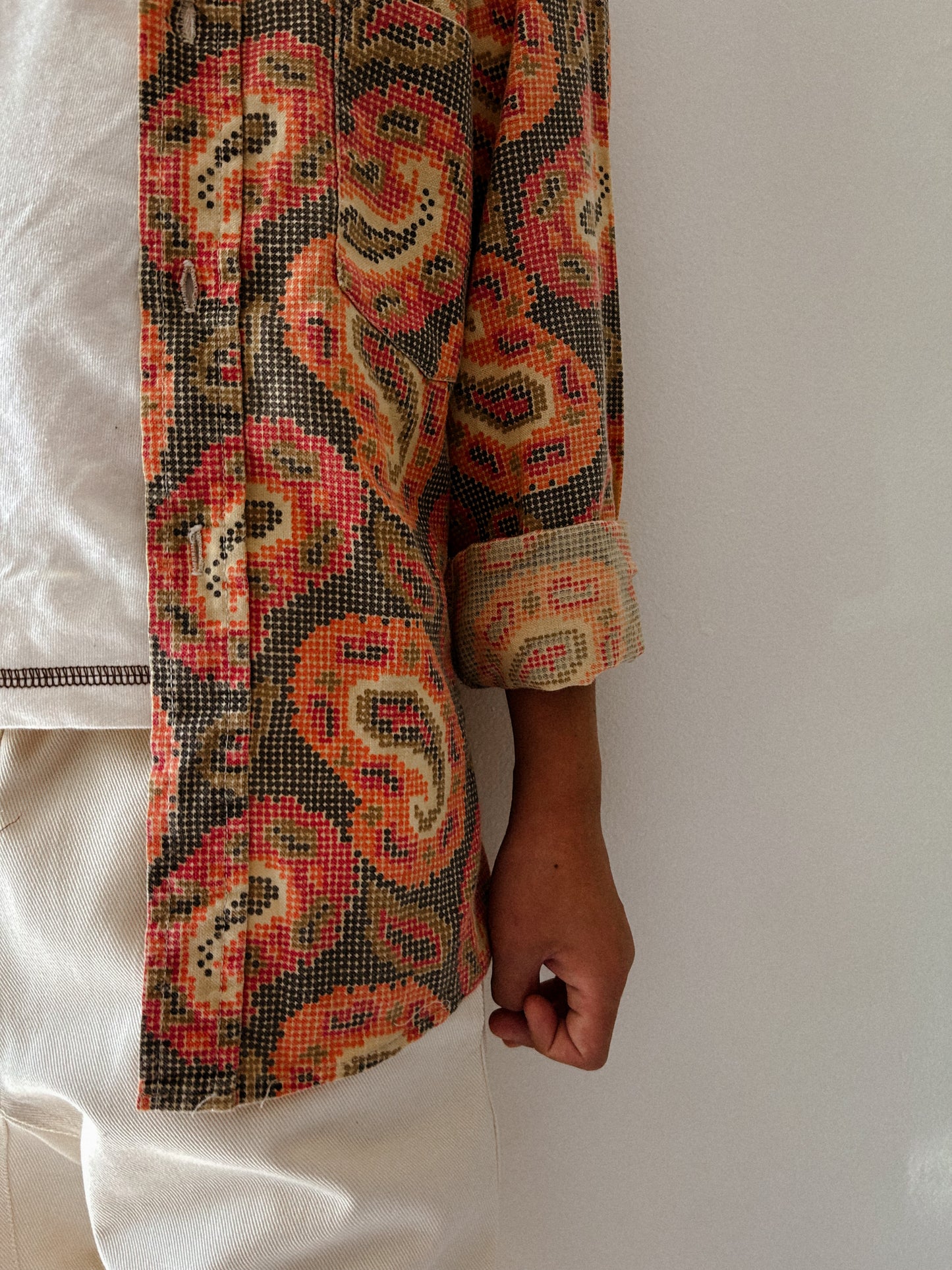70s paisley button up