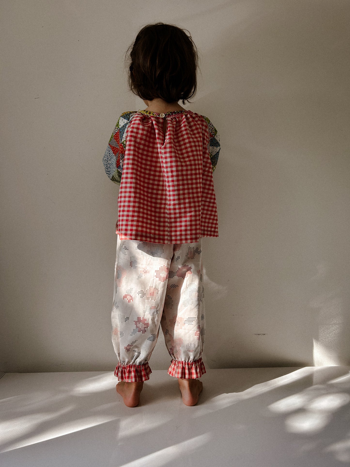 Ballet Pant in Winter White & Picnic Check