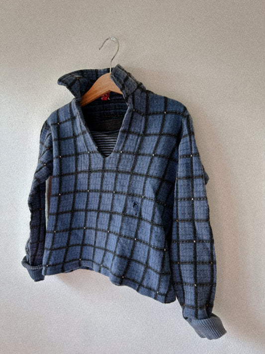 Blue Pattern Pullover