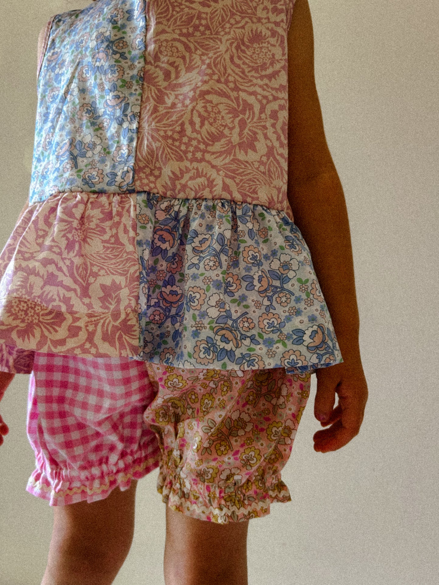 Ballet Shortie in Pink Check + Sherbert
