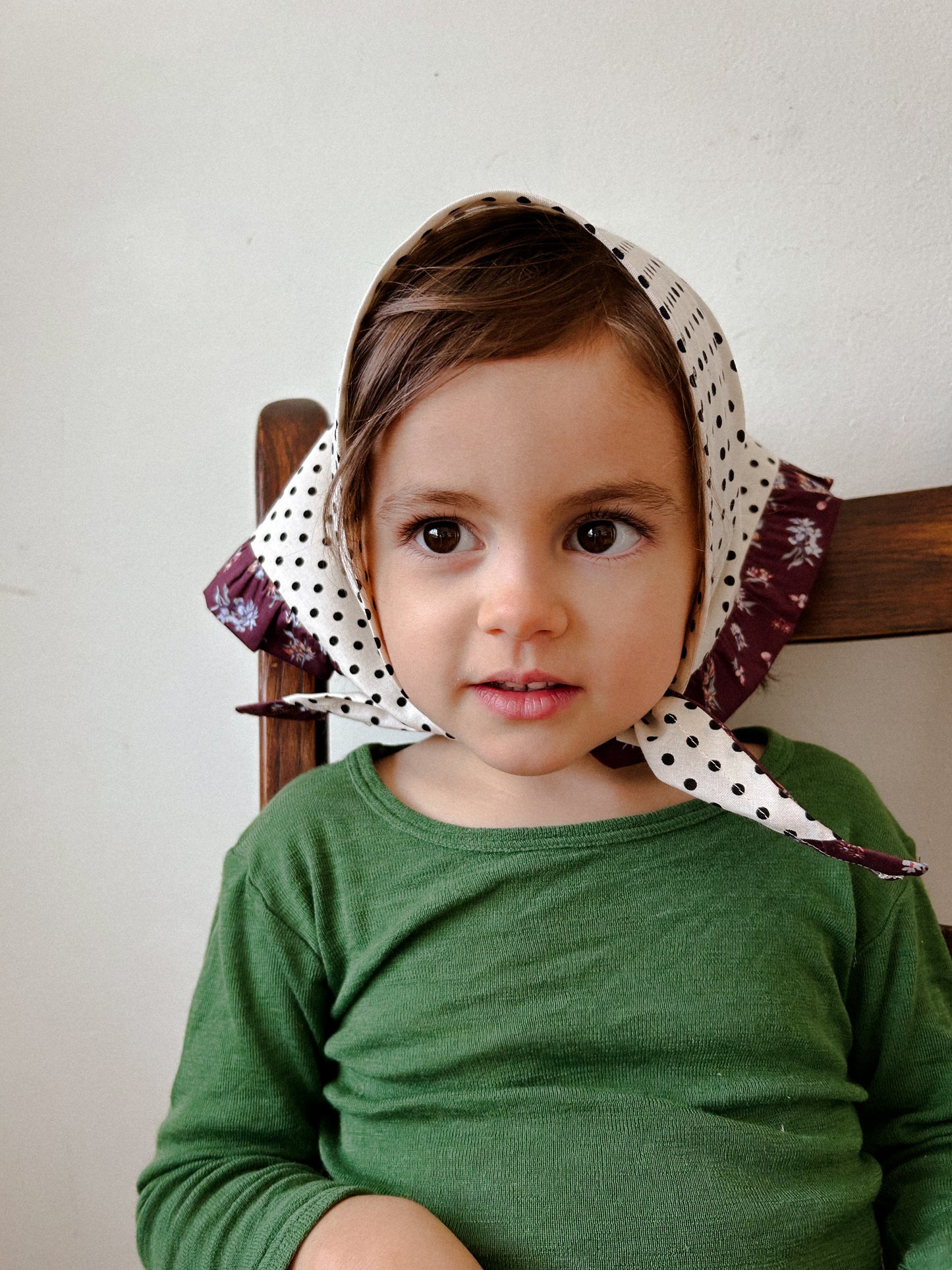 Winter Ruffle Trim Bandana