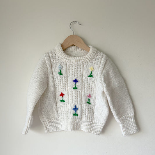 Handmade Floral Sweater