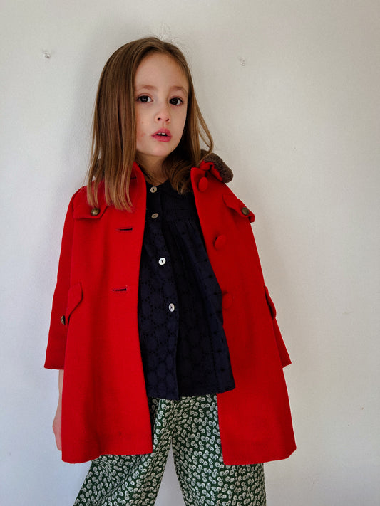 50’s Red Wool Coat + Pant Set