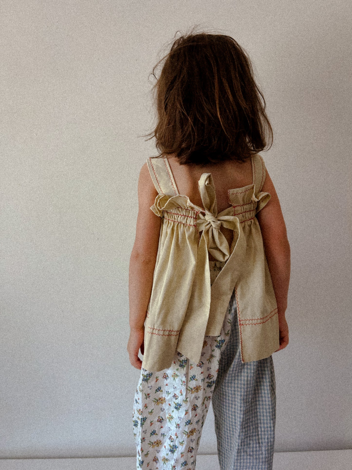 70s Homemade Tie Back Top
